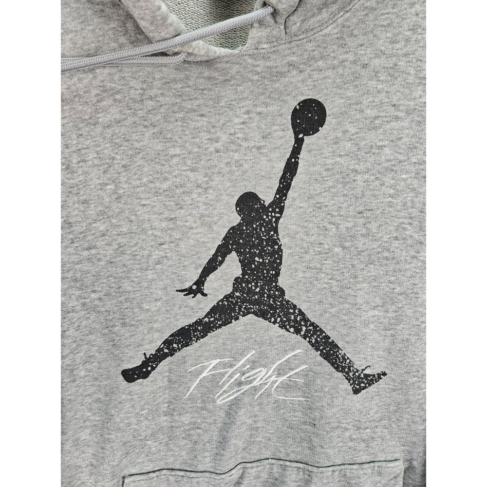 Nike Jordan Hoodie Flight Jumpman Men's Size S Fleece Heather Gray Sweatshirt - Picture 3 of 10